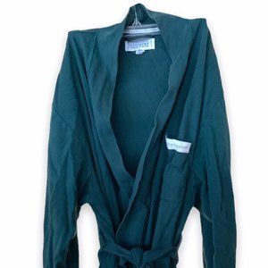 Victoria's Secret Country Farmhouse Green 100% Cotton Robe Size M/L POCKETS Belt